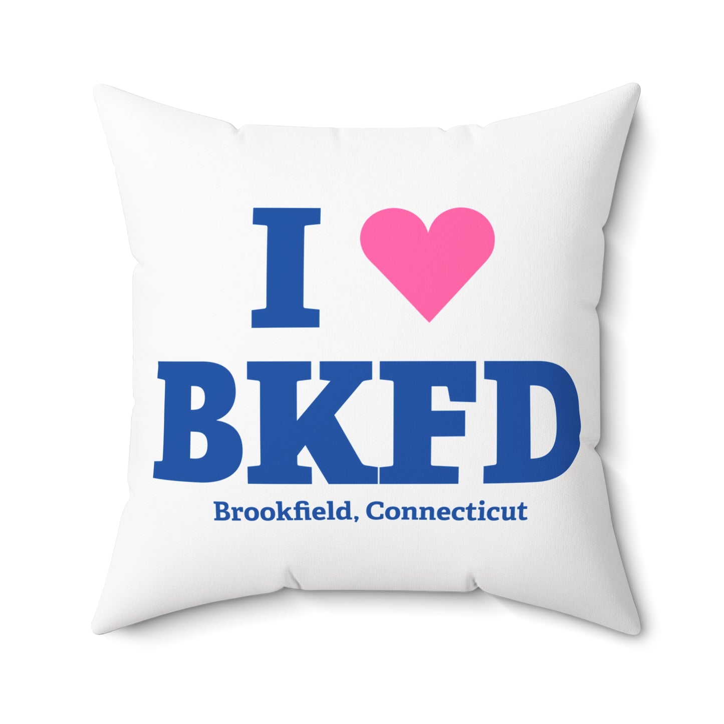 I Heart BKFD Spun Polyester Square Pillow