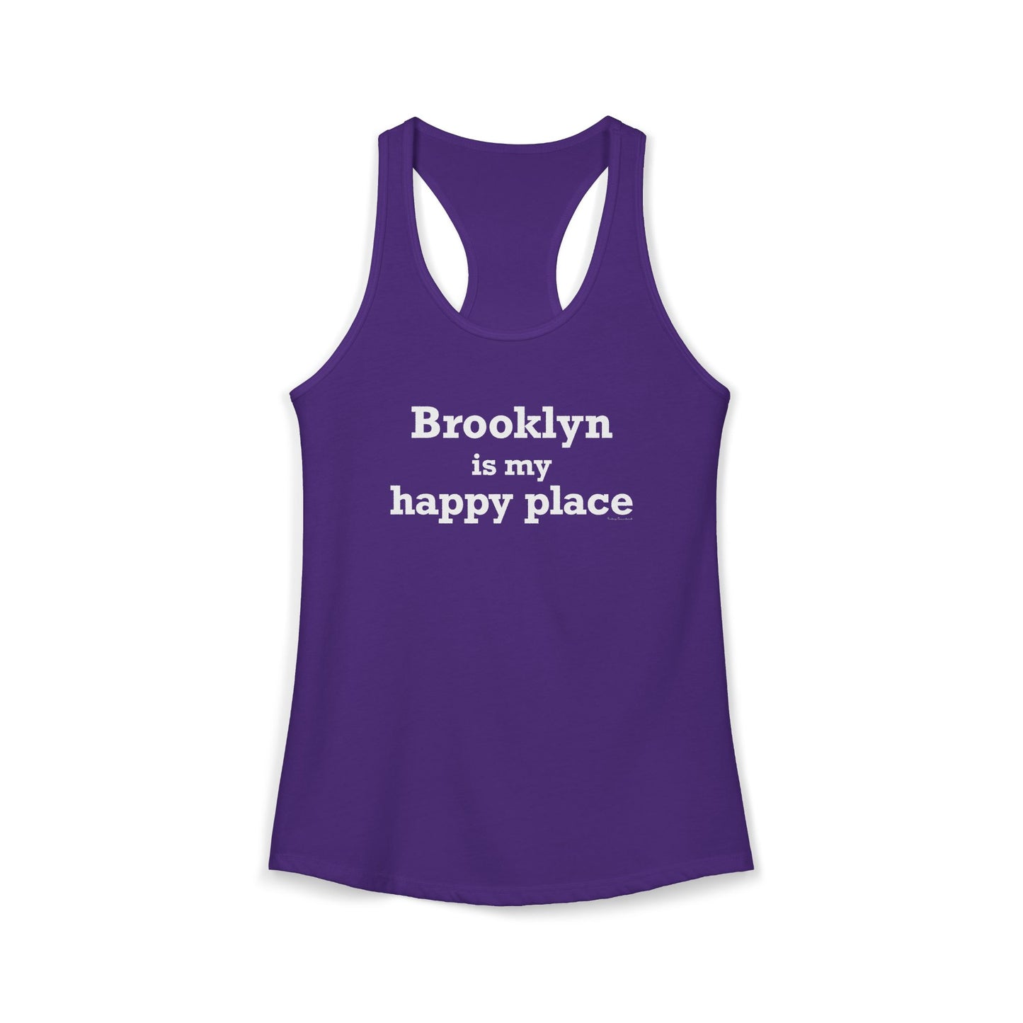 Brooklyn is My Happy Place Women's Ideal Racerback Tank Top