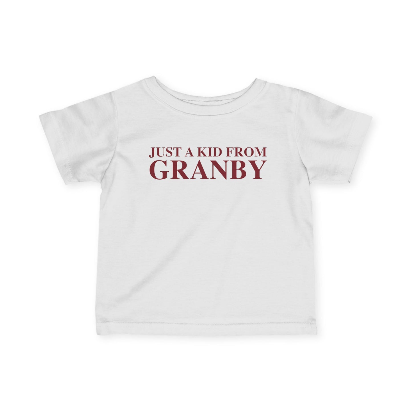 Just a kid from Granby Infant Fine Jersey T-Shirt
