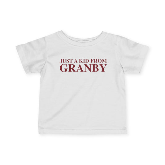Just a kid from Granby Infant Fine Jersey T-Shirt