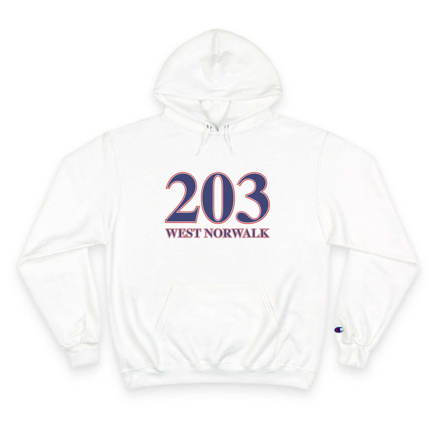 203 West Norwalk, Red, White & Blue Champion Hoodie