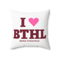 I Heart BTHL Spun Polyester Square Pillow