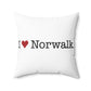 I Heart Norwalk. Spun Polyester Square Pillow