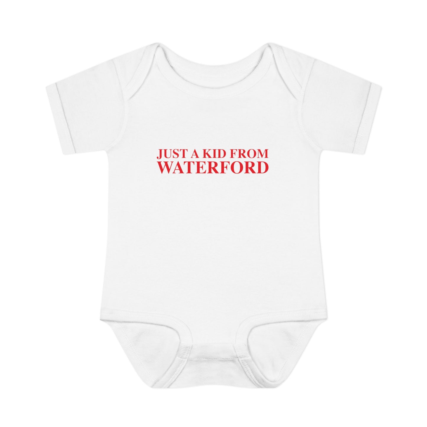 Just a kid from Waterford Infant Baby Rib Bodysuit