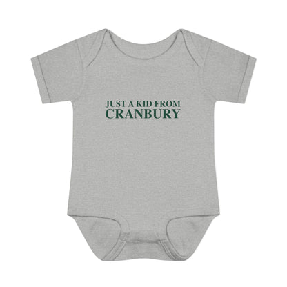 Just a kid from Cranbury Infant Baby Rib Bodysuit