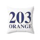 203 Orange Polyester Square Pillow