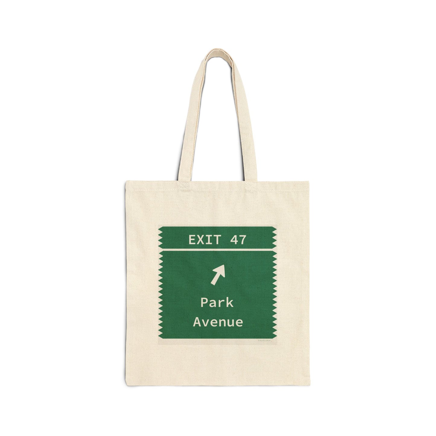 Vintage Merritt Parkway Exit 47 Sign Cotton Canvas Tote Bag