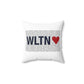 Wilton Love Spun Polyester Square Pillow