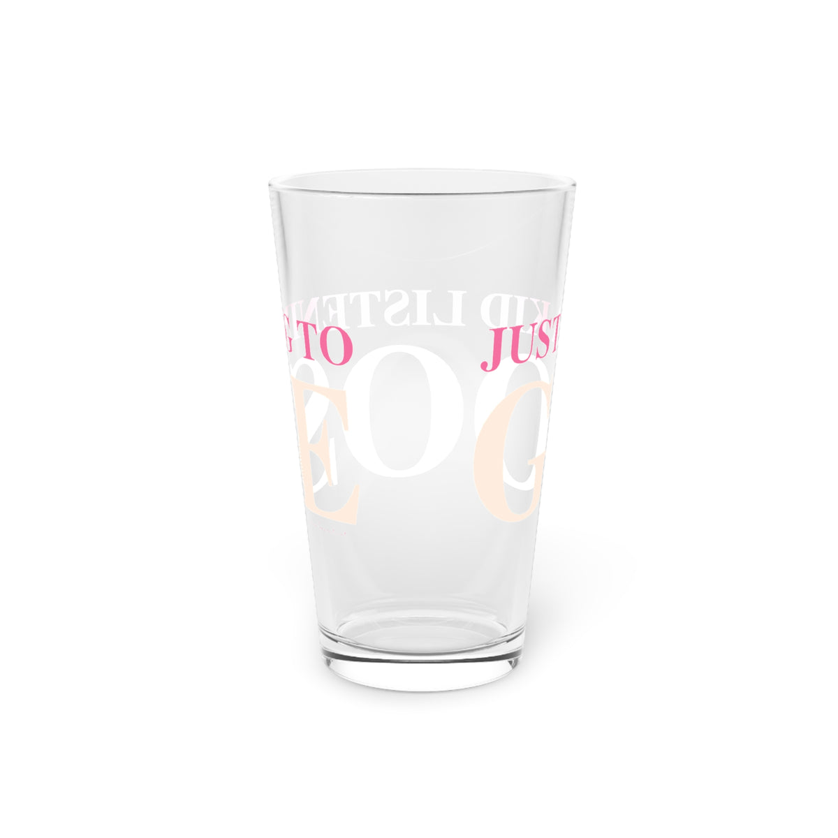 Just a kid listening to Goose - Peach & Pink Pint Glass, 16oz