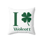 I Clover Wolcott Spun Polyester Square Pillow