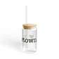 I Heart Newtown. Glass Can with Straw and Lid, 16oz
