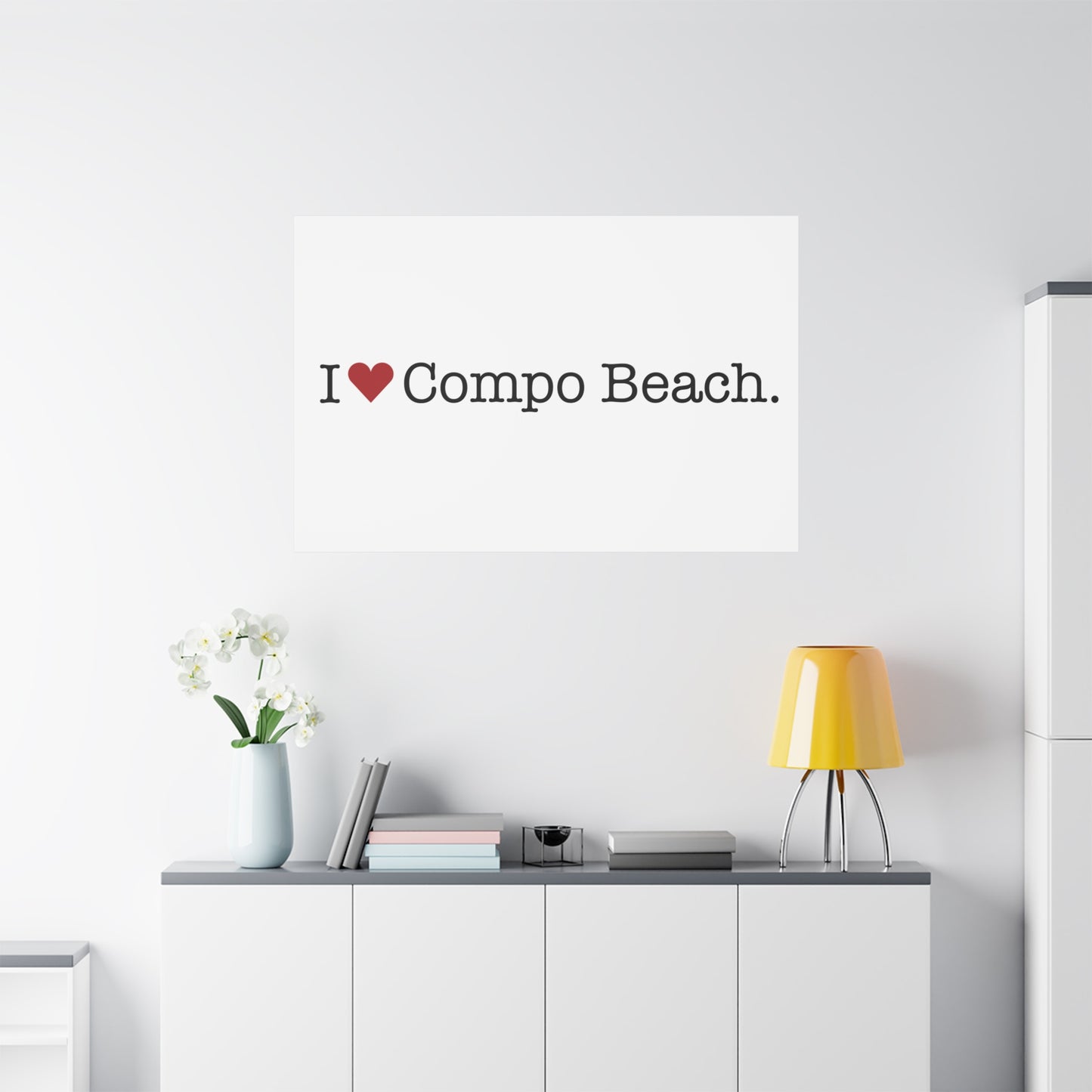 I Heart Compo Beach. Matte Canvas, Stretched, 1.25"