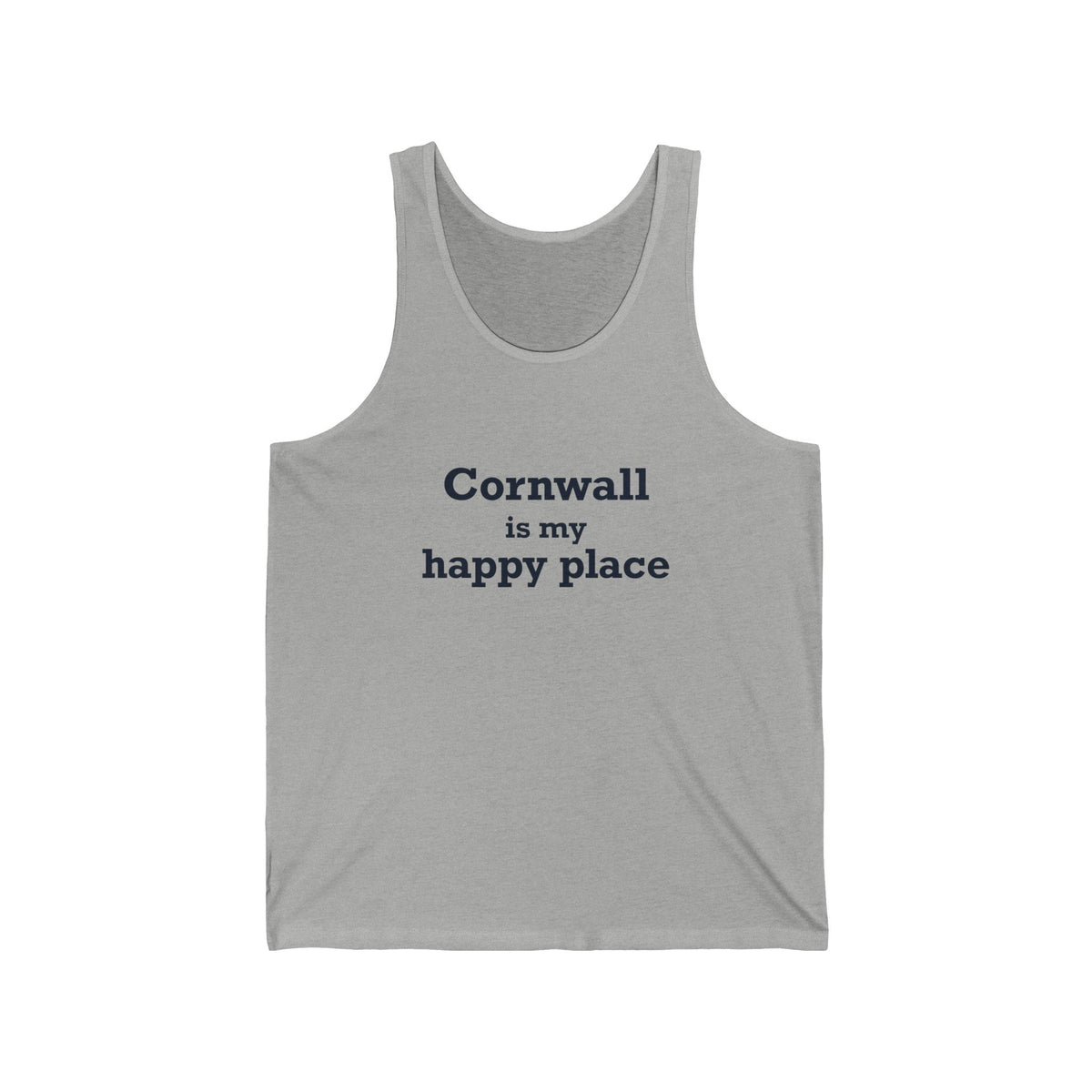Cornwall is My Happy Place Unisex Jersey Tank Top