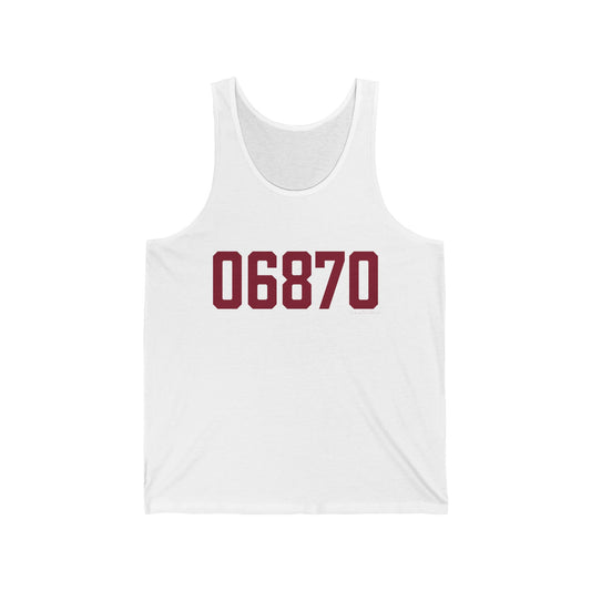 06870 - Greenwich Connecticut Zip Code Unisex Jersey Tank Top
