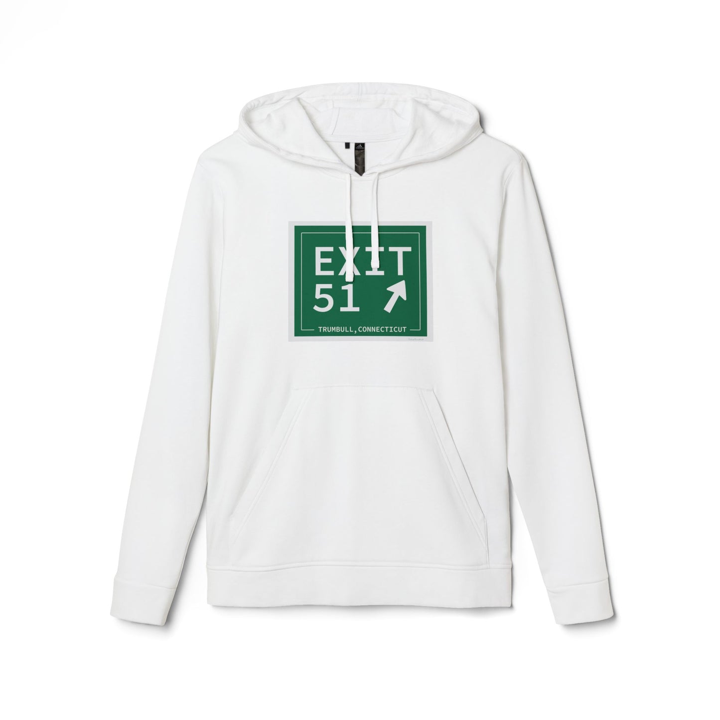 Vintage Exit 51  Merritt Parkway Sign adidas Unisex Fleece Hoodie