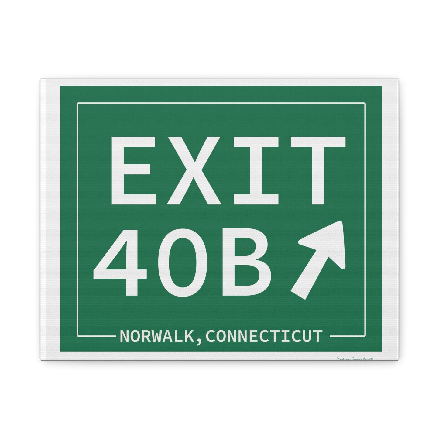 Vintage Exit 40B Merritt Parkway Sign Matte Canvas, Stretched, 1.25"