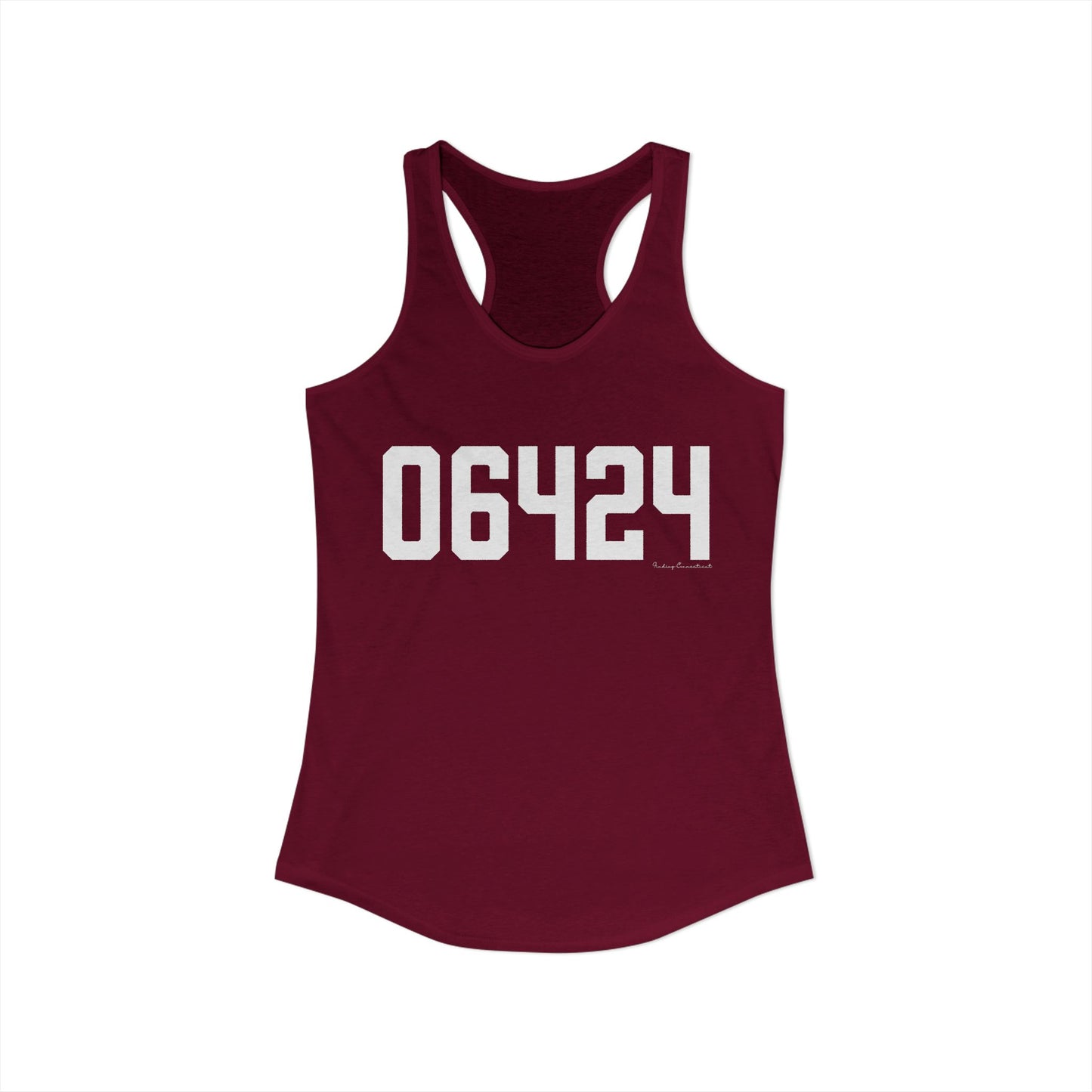 06464 East Hampton CT Zip Code Women's Ideal Racerback Tank Top