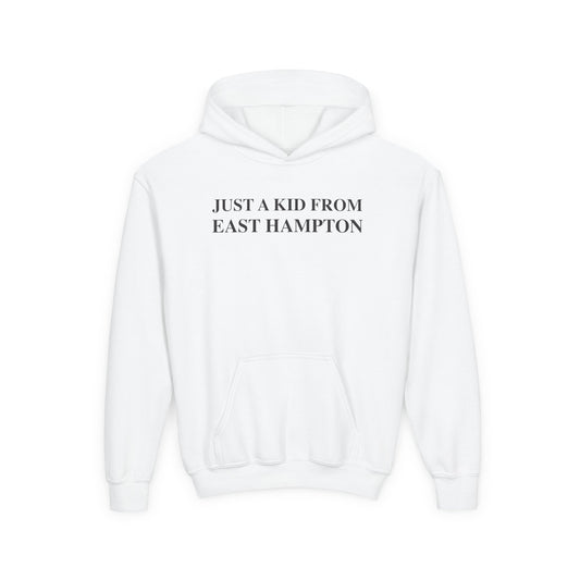 Just a kid from East Hampton Youth Heavy Blend Hooded Sweatshirt