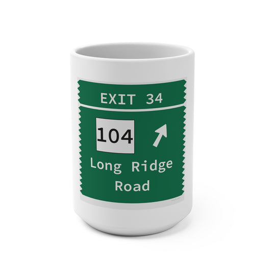 Vintage Merritt Parkway Exit 34 Sign Mug 15oz