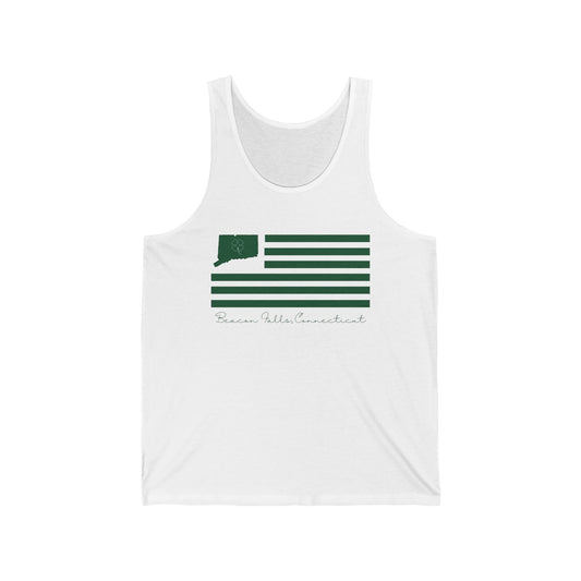 Beacon Falls Connecticut St. Patrick’s Day Flag Unisex Jersey Tank Top