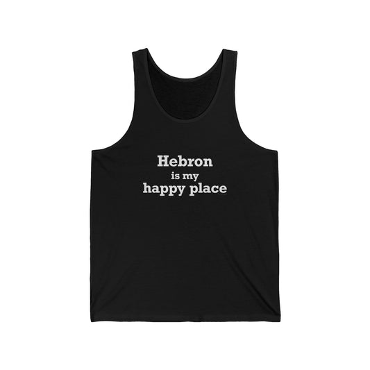 Hebron is My Happy Place Unisex Jersey Tank Top