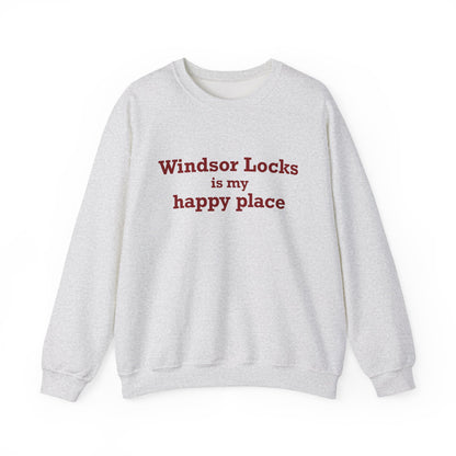 Windsor Locks is My Happy Place Heavy Blend™ Crewneck Sweatshirt