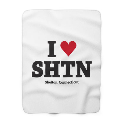 I Heart SHTN Sherpa Fleece Blanket