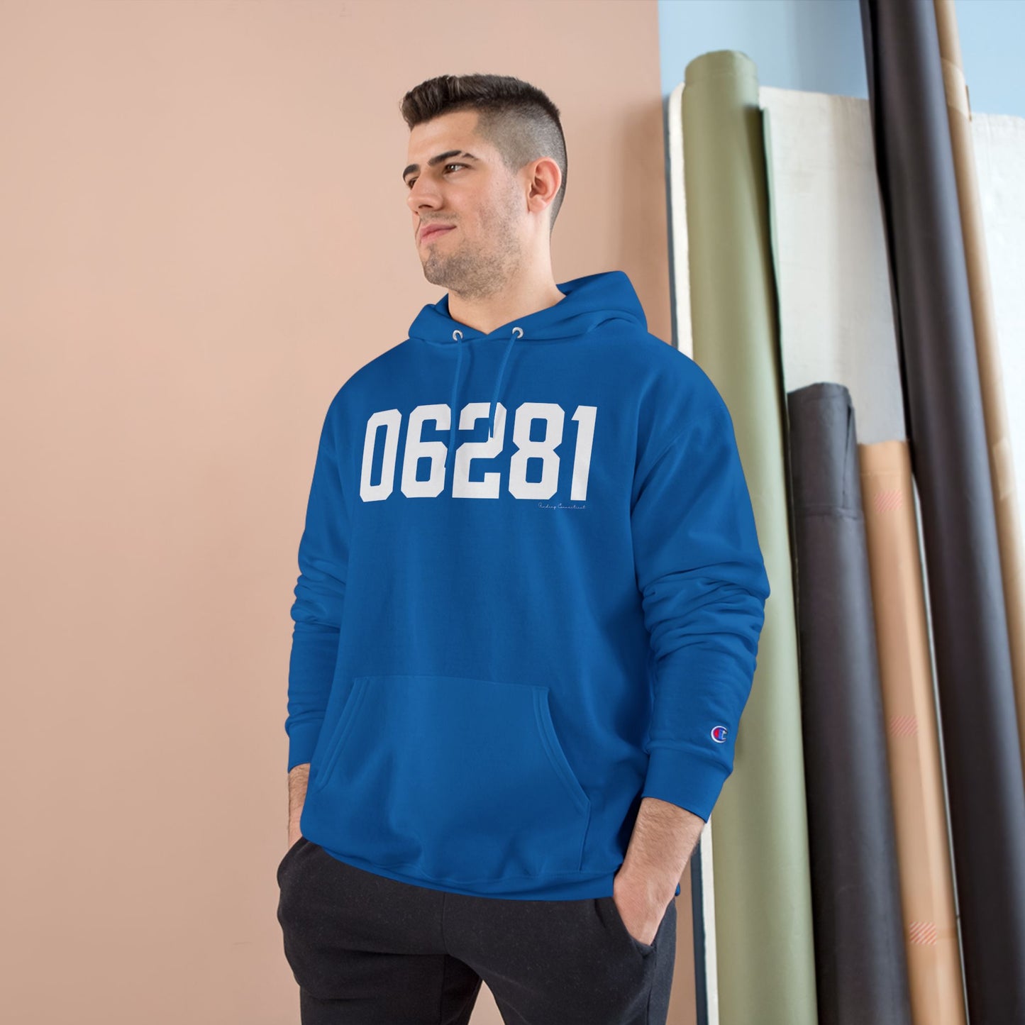 06281 Woodstock CT Zip Code Champion Hoodie