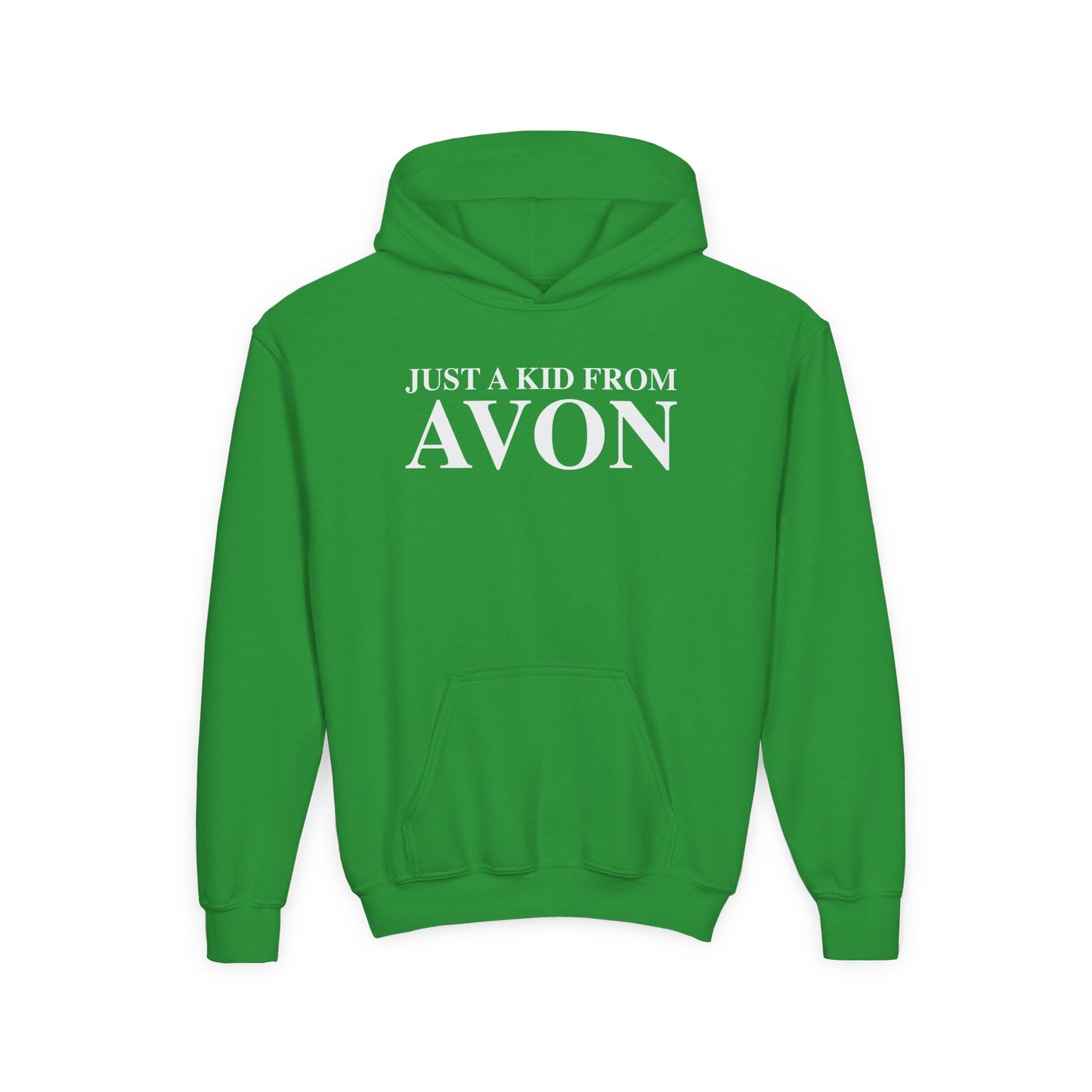 Just a kid from Avon Youth Heavy Blend Hooded Sweatshirt