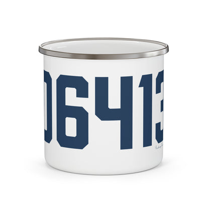 06413 Clinton Connecticut Zip Code Enamel Camping Mug