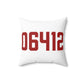 06412 Chester Connecticut Zip Code Spun Polyester Square Pillow