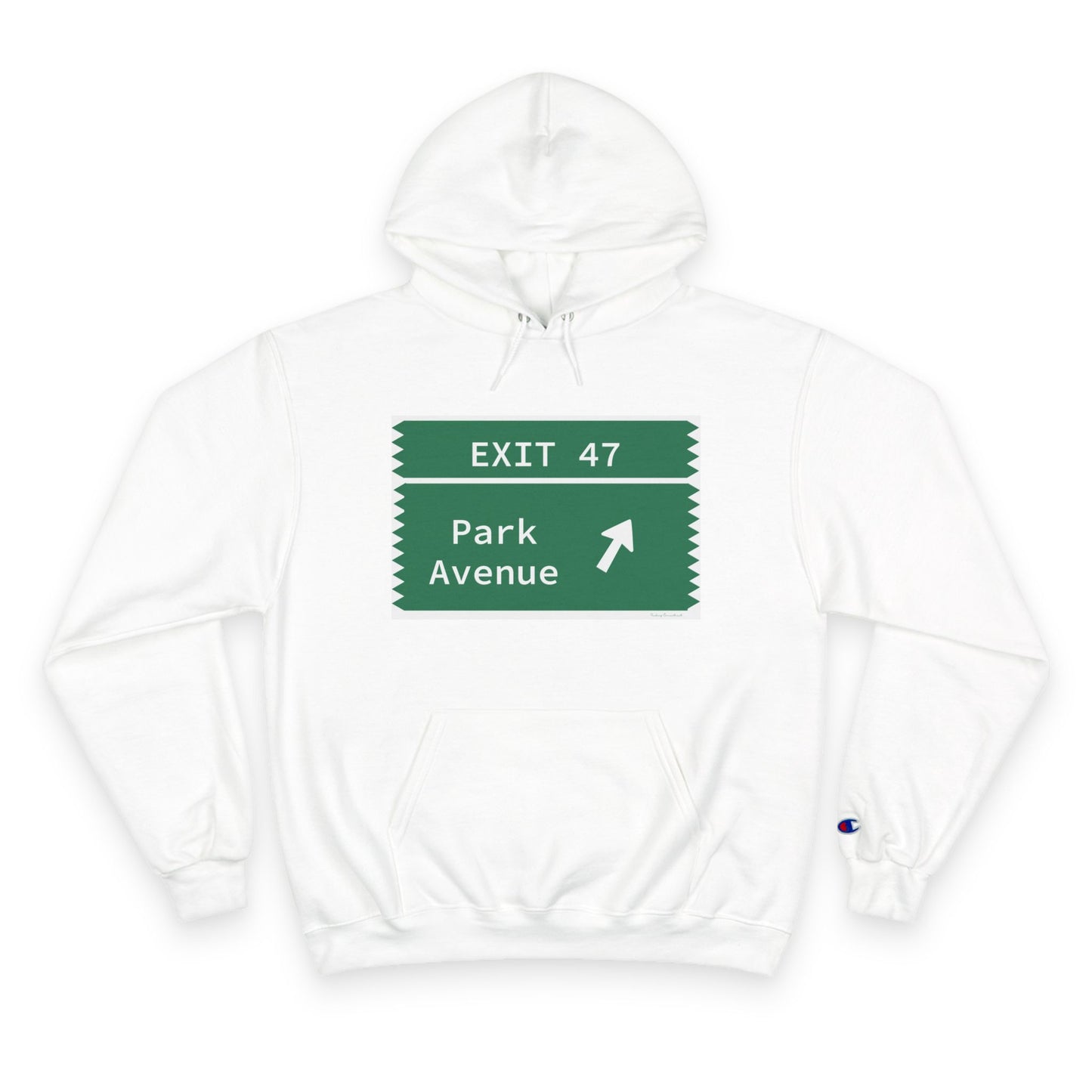 Vintage Merritt Parkway Exit 47 Sign Champion Hoodie