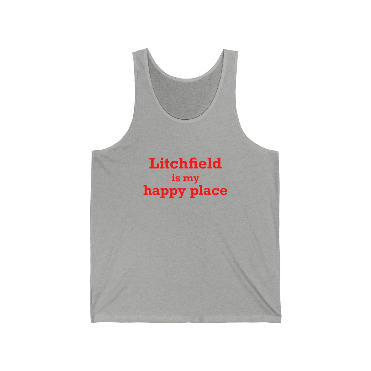 Litchfield Is My Happy Place Unisex Jersey Tank Top