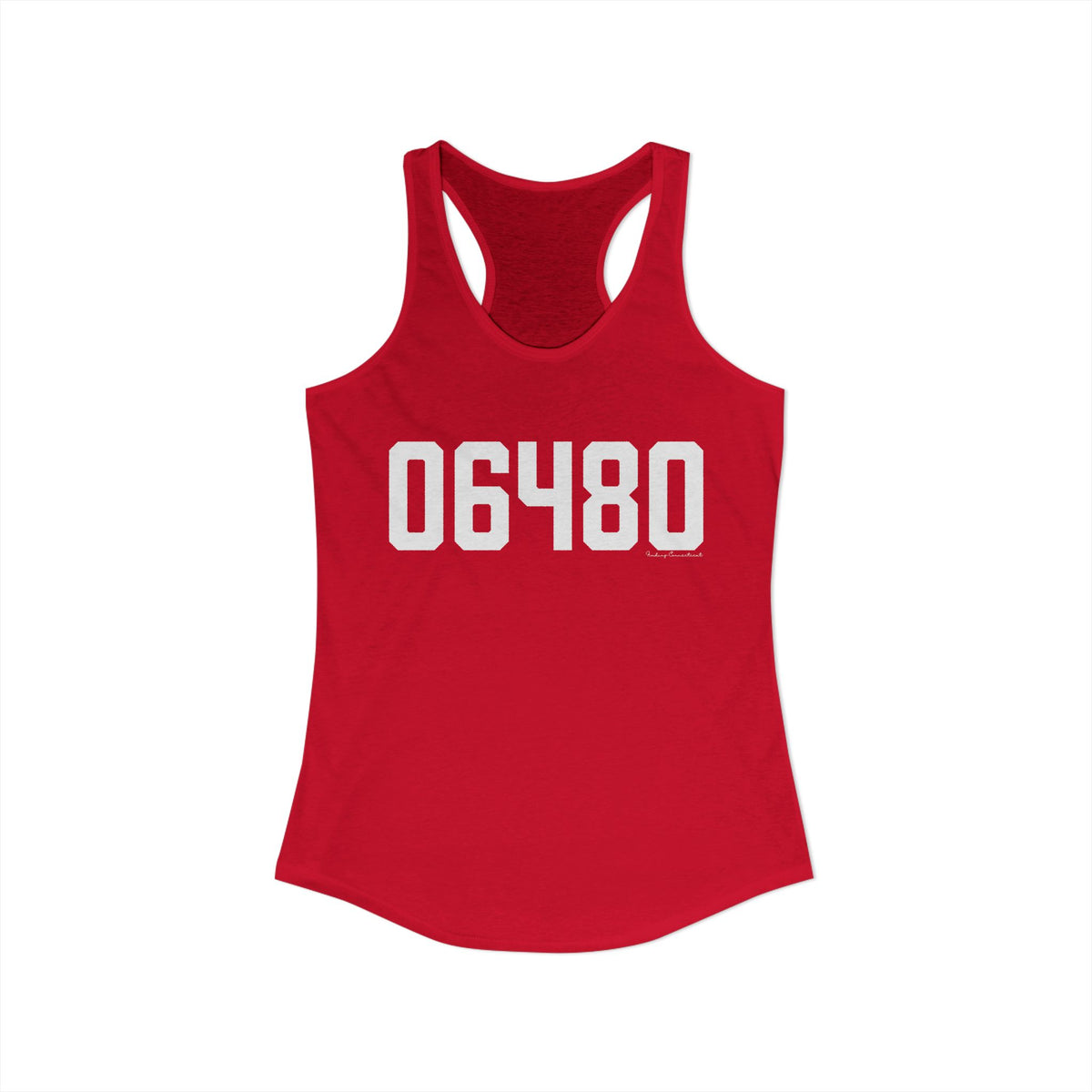 06480 Portland CT Zip Code Women's Ideal Racerback Tank Top