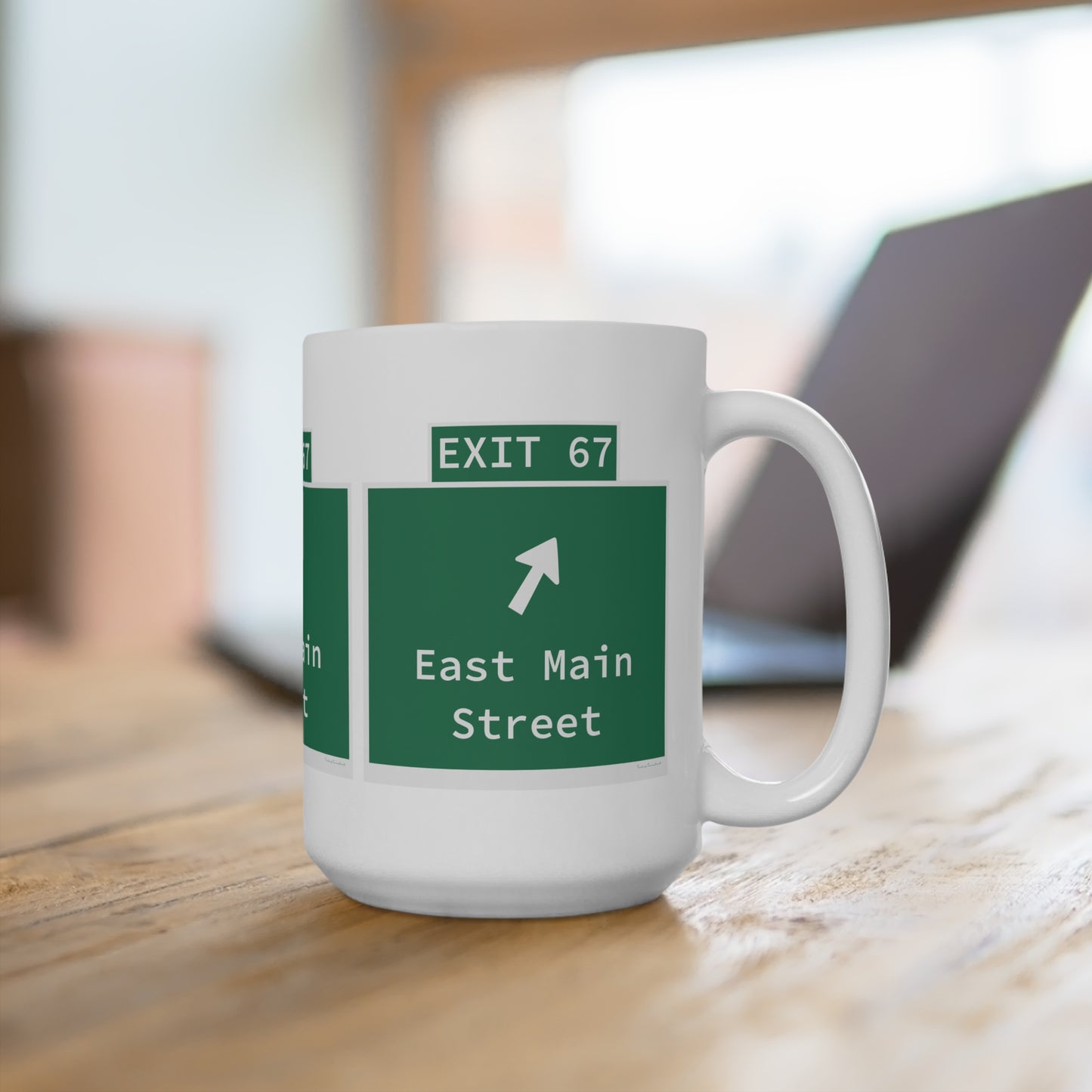 Vintage WCP Exit 67 Sign Mug 15oz