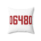 06480 Portland Connecticut Zip Code Spun Polyester Square Pillow