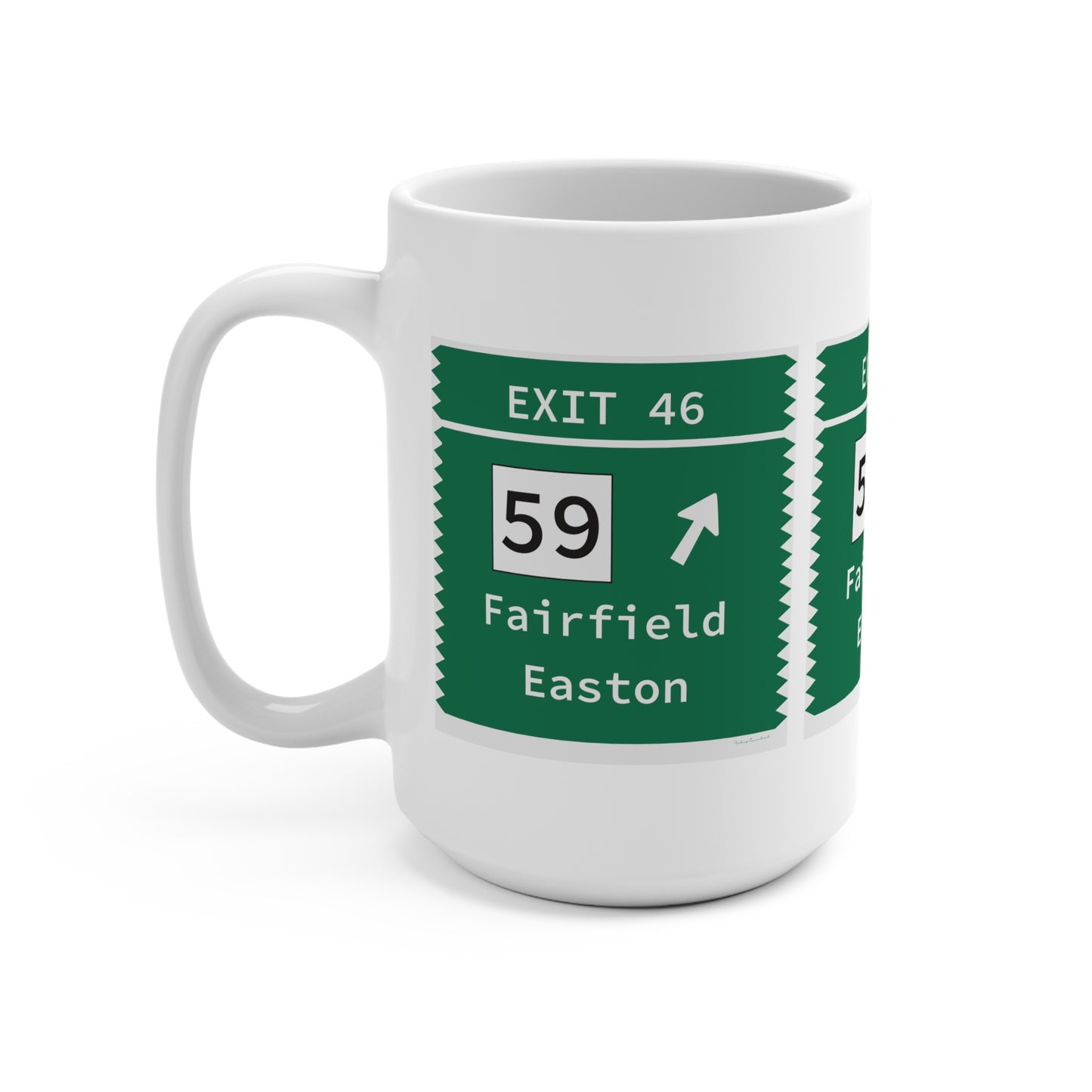 Vintage Merritt Parkway Exit 46 Sign Mug 15oz