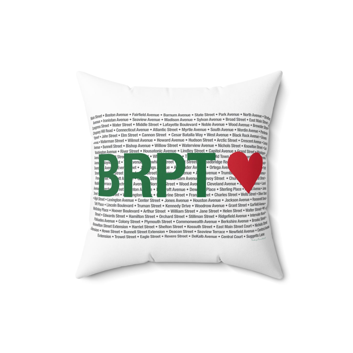 Bridgeport Love Spun Polyester Square Pillow