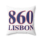 860 Lisbon Red, White & Blue Spun Polyester Square Pillow