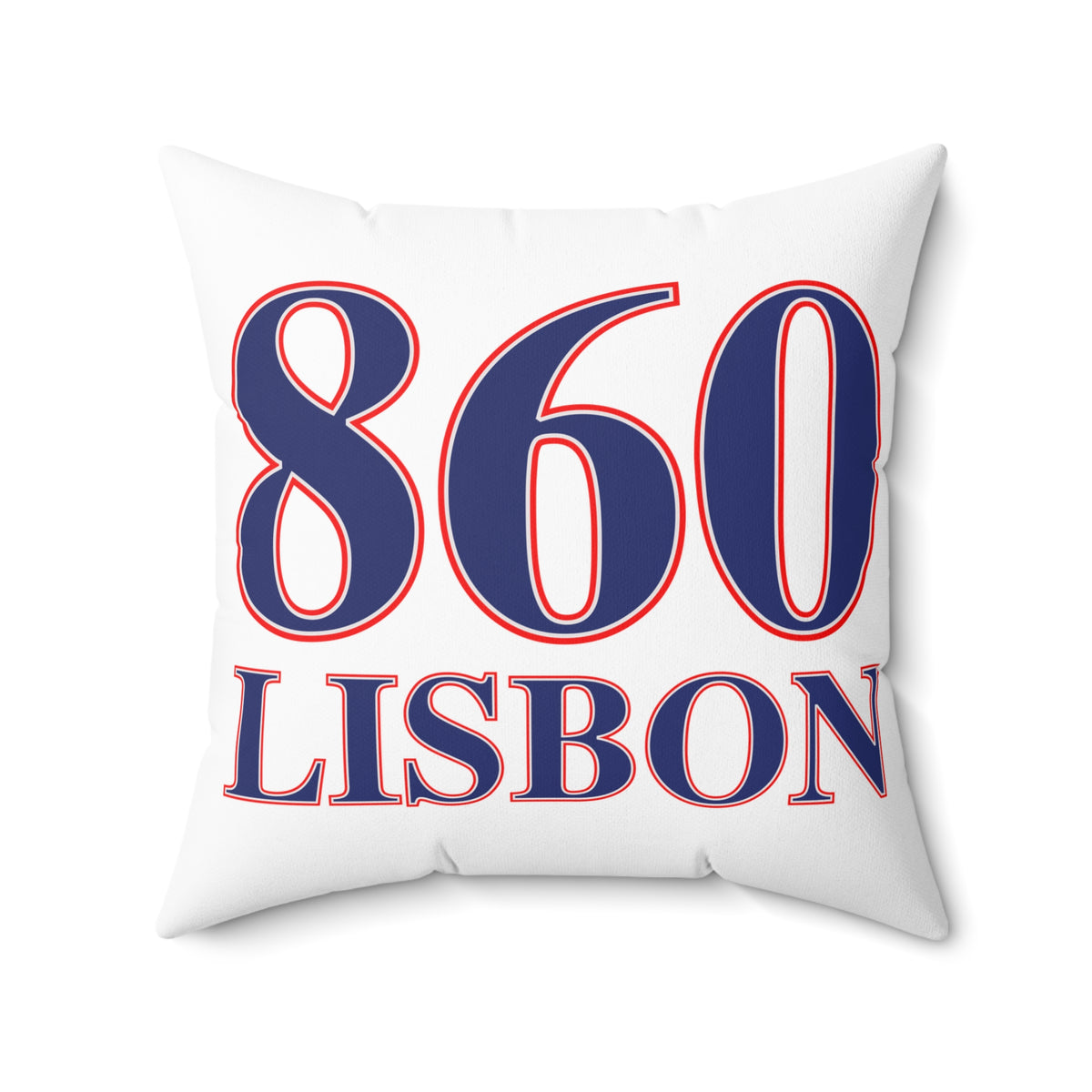 860 Lisbon Red, White & Blue Spun Polyester Square Pillow