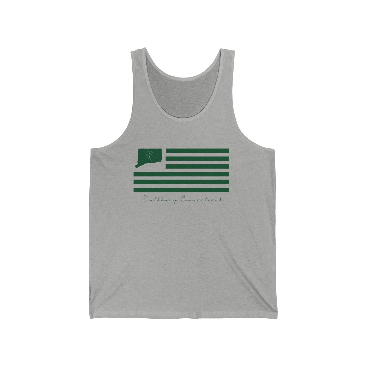 Southbury Connecticut St Patrick’s Day Flag Unisex Jersey Tank Top