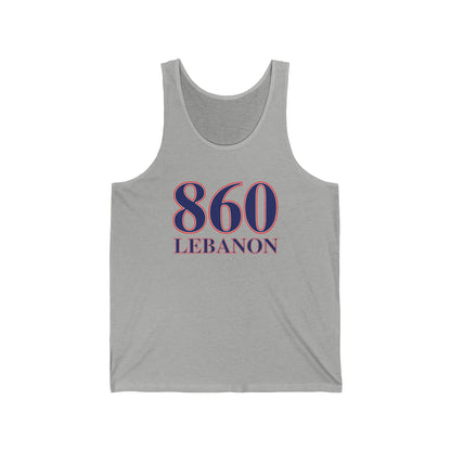 860 Preston Red White & Blue Unisex Jersey Tank Top