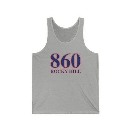 860 Rocky Hill Red White & BlueUnisex Jersey Tank Top