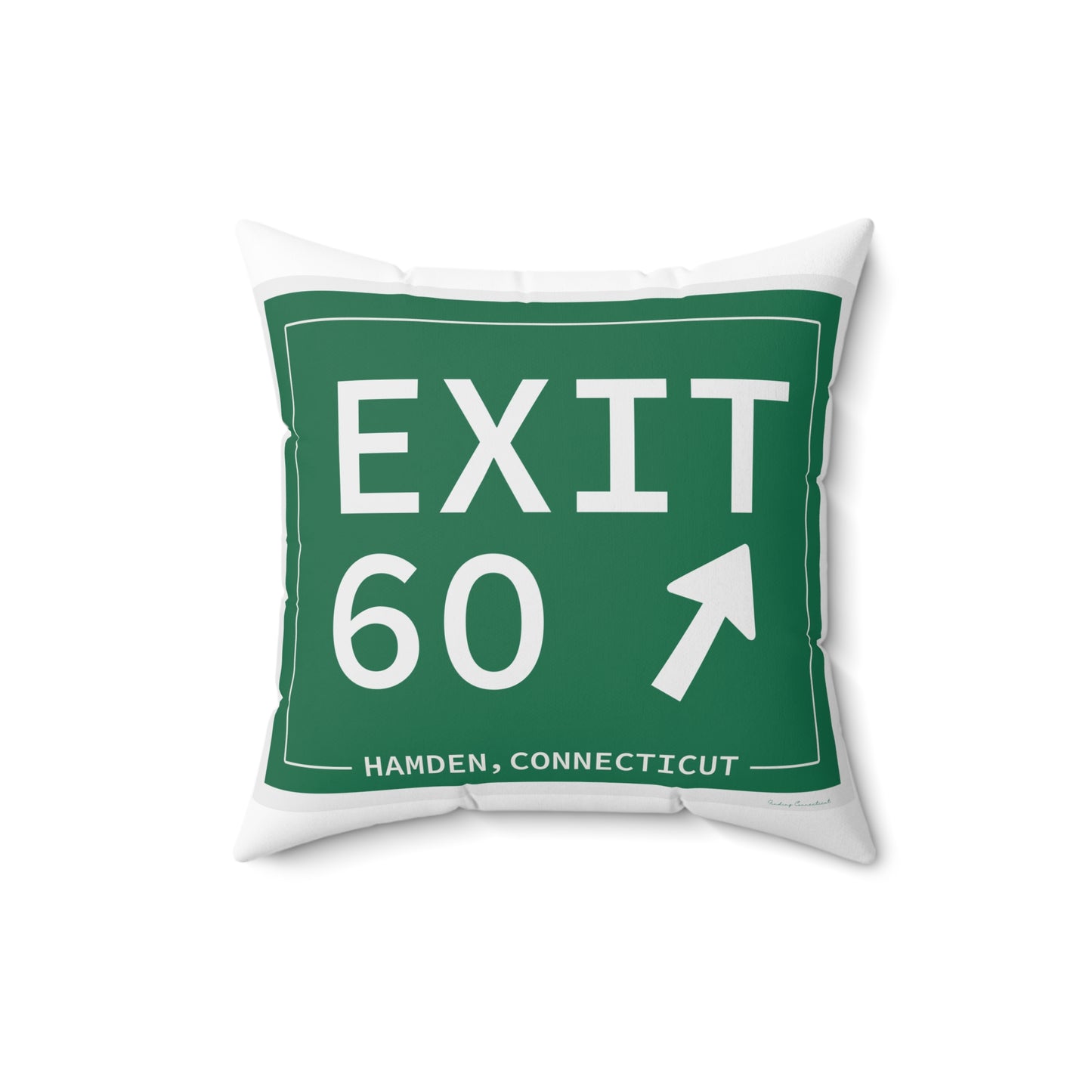 Vintage Exit 60 WCP Sign Spun Polyester Square Pillow