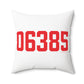 06385 Waterford Connecticut Zip Code Spun Polyester Square Pillow