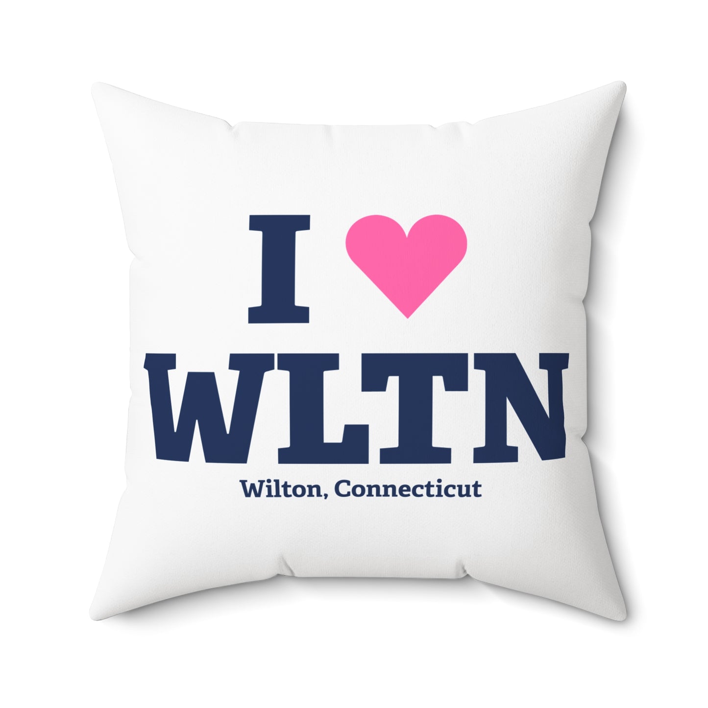 I Heart WLTN Spun Polyester Square Pillow