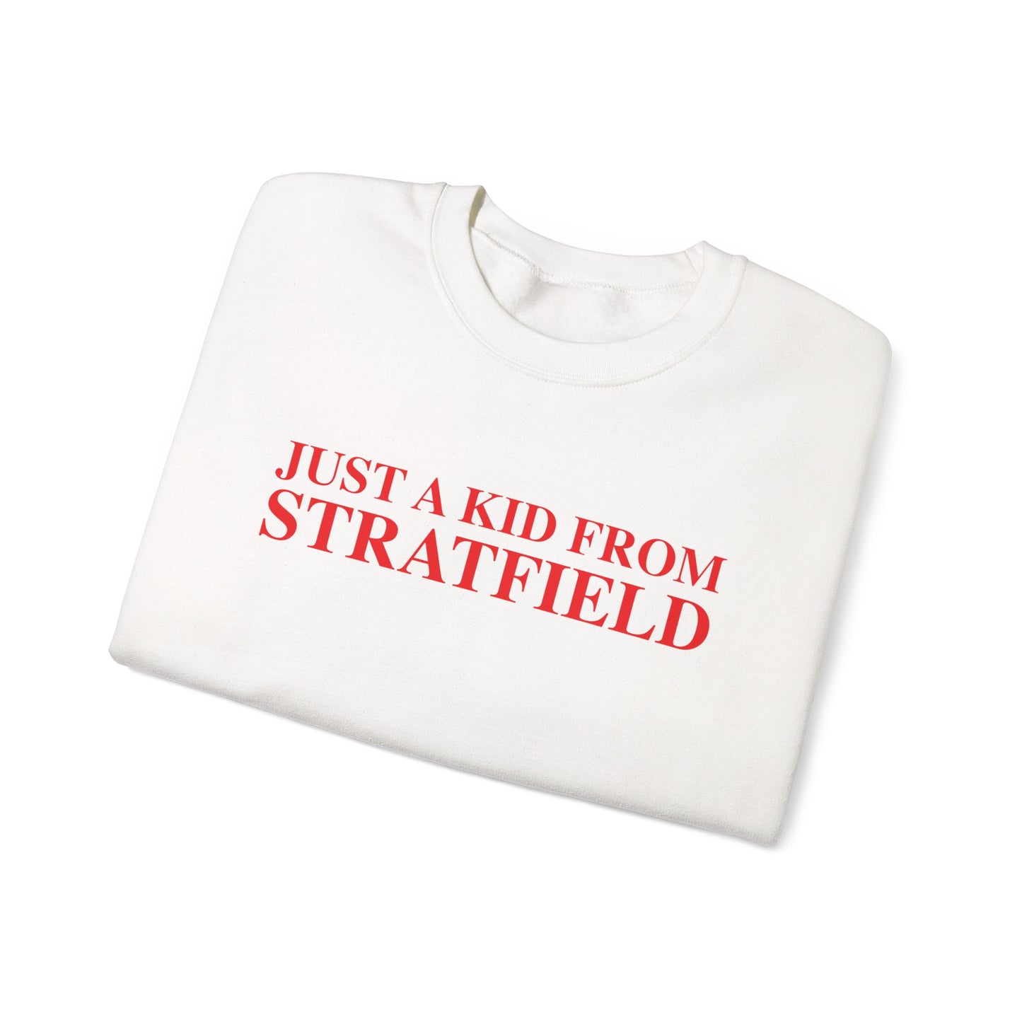 Just a kid from Stratfield Unisex Heavy Blend™ Crewneck Sweatshirt