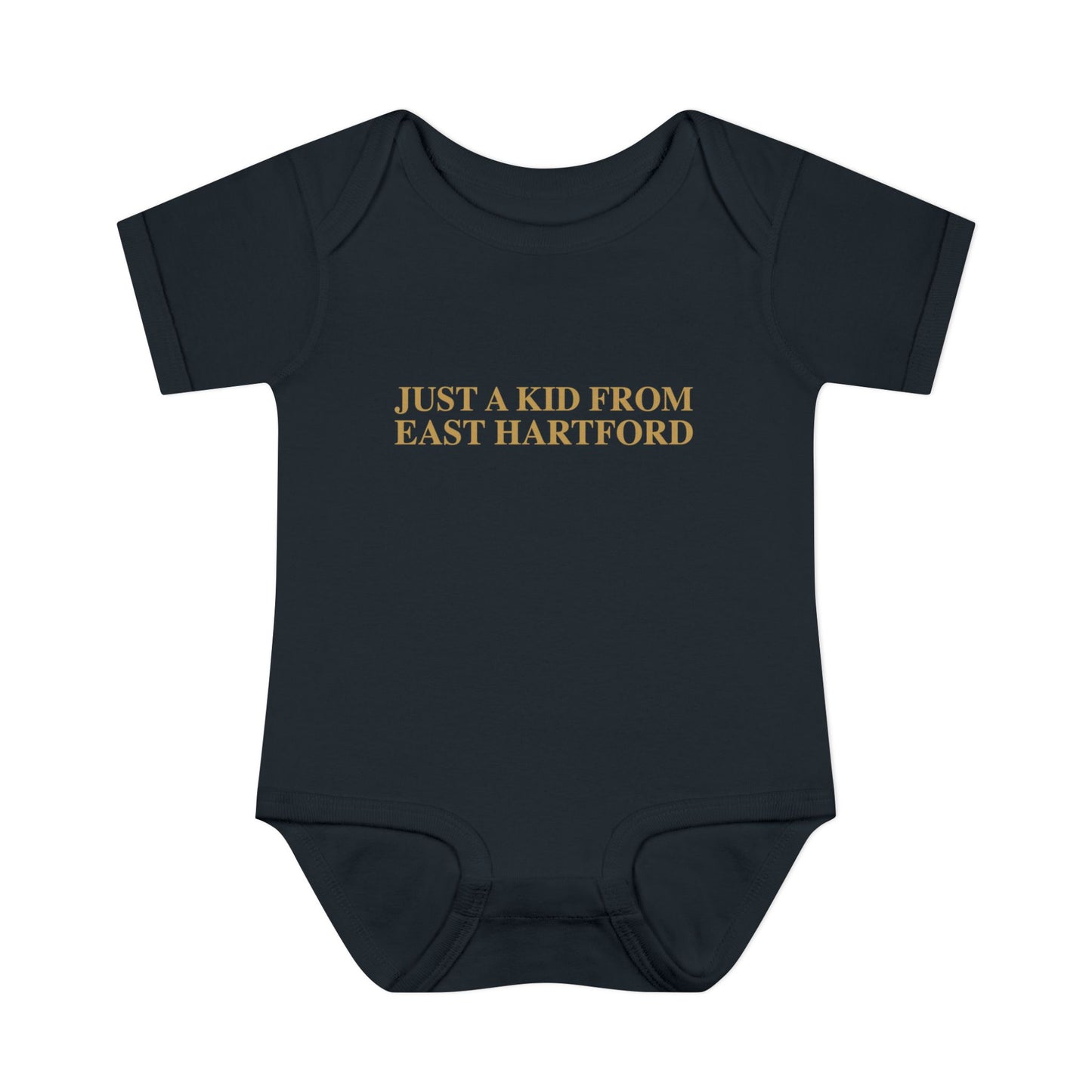 Just a kid from East Hartford Infant Baby Rib Bodysuit