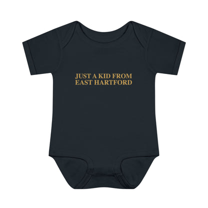 Just a kid from East Hartford Infant Baby Rib Bodysuit