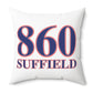 860 Suffield Red, White & Blue Spun Polyester Square Pillow
